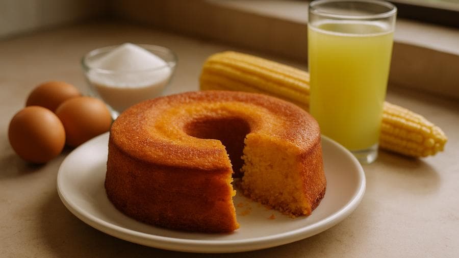 Bolo de Milho com Caldo de Cana do Zé