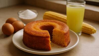 Bolo de Milho com Caldo de Cana do Zé