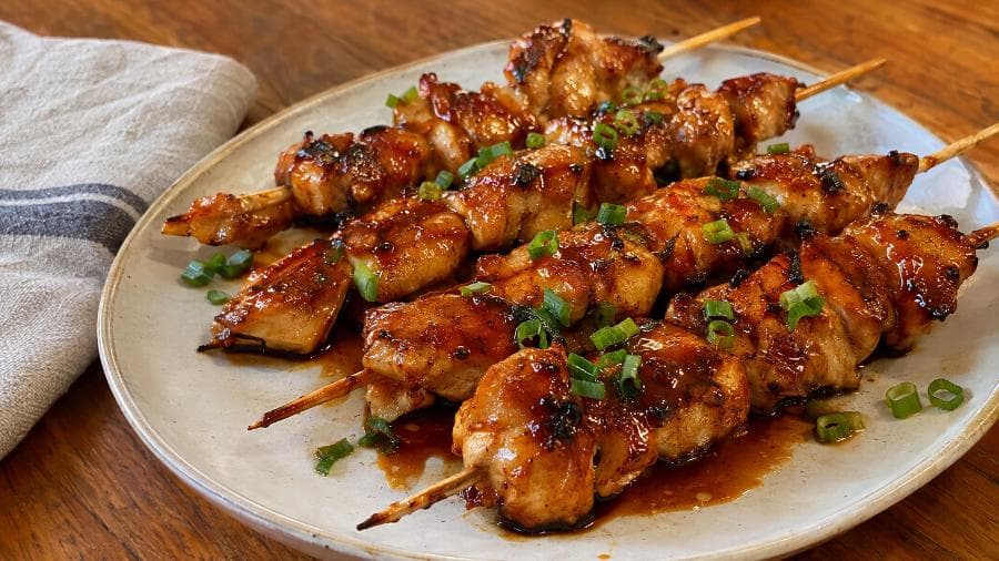 Yakitori de Frango com Molho de Soja