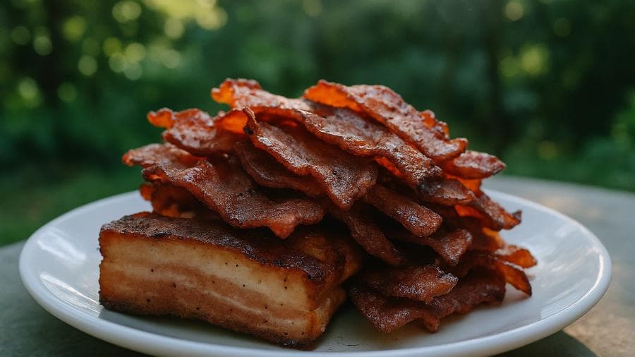 Bacon caseiro artesanal