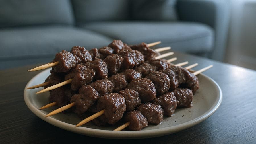 Palito de churrasco caseiro