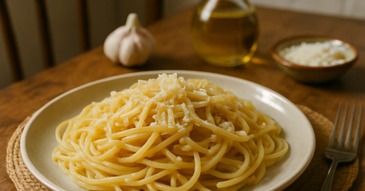 Massinha de Queijo com Alho e Azeite